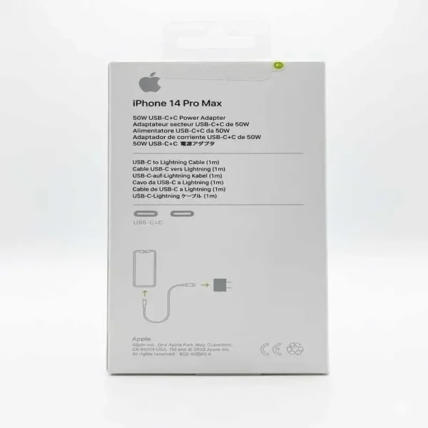 Cargador Apple 50W USB-C con cable Lightning para iPhone 14 Pro Max en Quito Ecuador